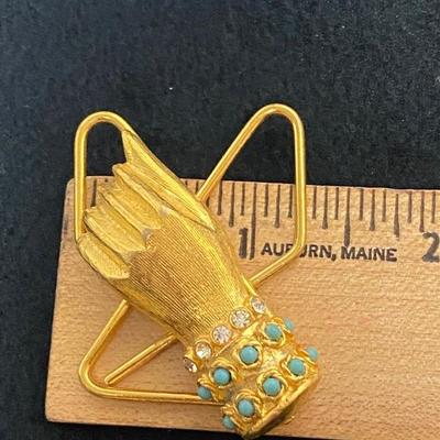 Goldtone Vintage Pin & Clip