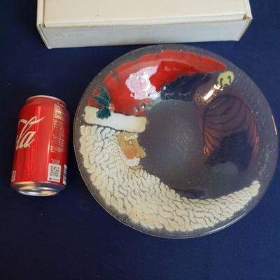 Lot 429: Peggy Karr Santa Glass Bowl
