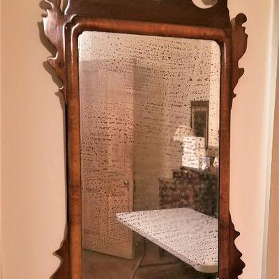 Lot #8  Antique Wall Mirror with great 