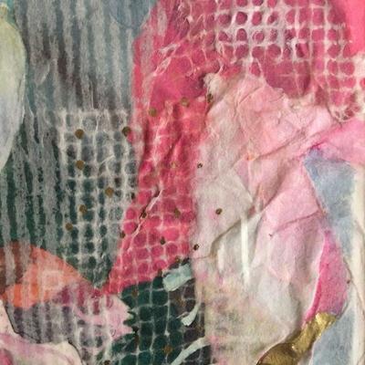 Ann Horton Original "Orchids Fantasy" Mixed Media lot # 125