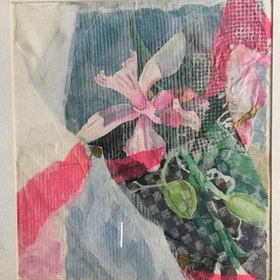 Ann Horton Original "Orchids Fantasy" Mixed Media lot # 125