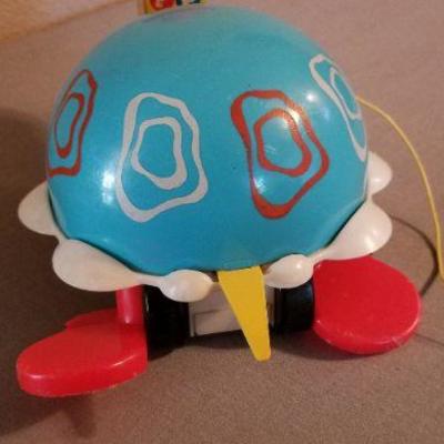 LOT #482: Vintage 1960's Kid's Pull Turtle Toy