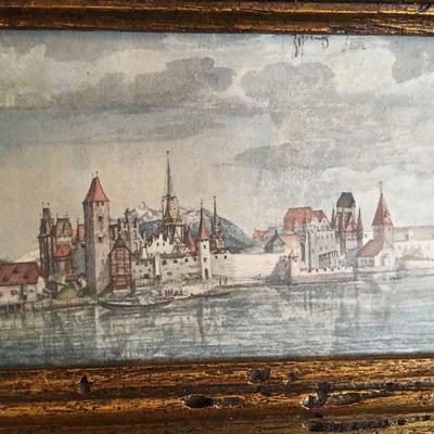 Framed Durer Lithograph "7125 View of Innsbruck" lot 130
