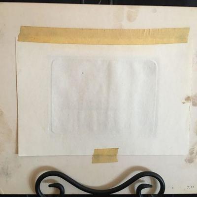 Proof 1/2 Etching by Elwyn w. Vatcher of Plow in Field Unframed on Mat lot 131