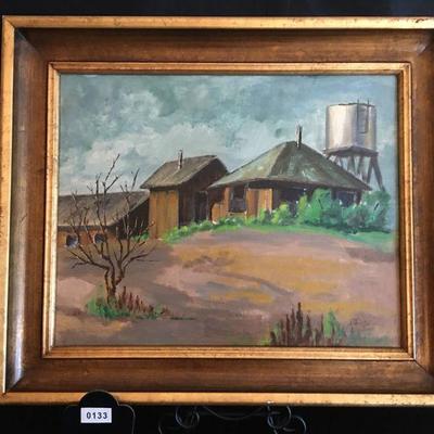 Shirley Wallace Oil on Canvas Board Painting California Artist Mid Century Work lot 133