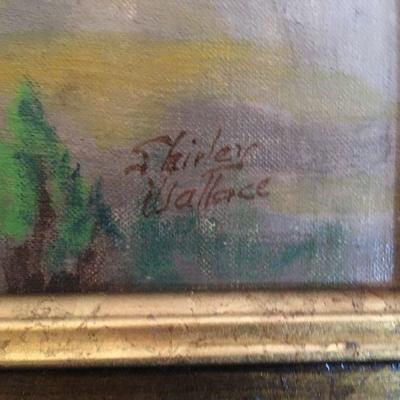 Shirley Wallace Oil on Canvas Board Painting California Artist Mid Century Work lot 133