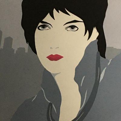 Signed & Numbered Serigraph "Downtown" in the manner of Patrick Nagel lot 134