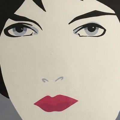 Signed & Numbered Serigraph "Downtown" in the manner of Patrick Nagel lot 134