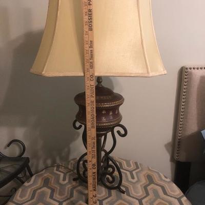 Decorative Lamp with Shade - Iron legs and Base - 28.5â€ Tall