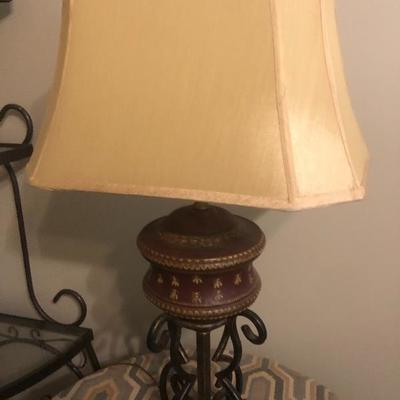Decorative Lamp with Shade - Iron legs and Base - 28.5â€ Tall