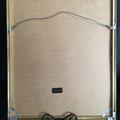 Watercolor of Tanric Iris Frame Under Glass Artist Unknown Frame 20" x 25" lot 139