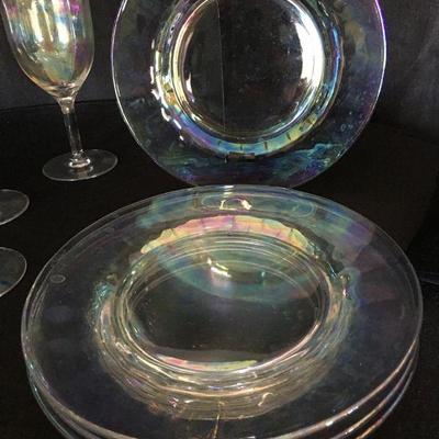 Iridescent Glassware Set Lot 140