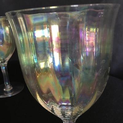 Iridescent Glassware Set Lot 140