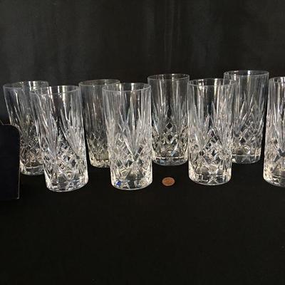 Crystal Tumbler Set 8pcs no chips Pressed Glass lot 141