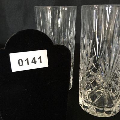 Crystal Tumbler Set 8pcs no chips Pressed Glass lot 141