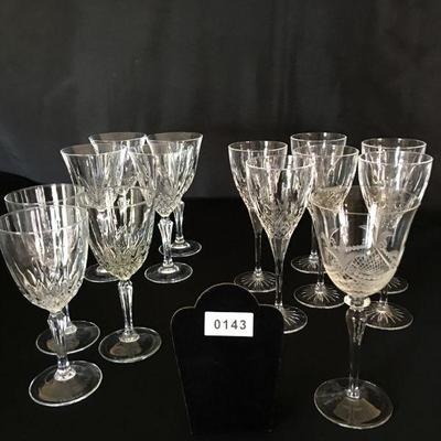 Set of Crystal Stemware 13 Pcs lot 143