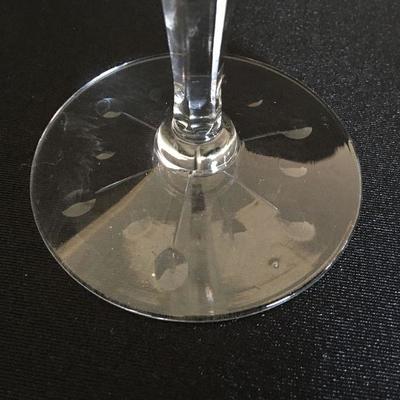 Set of 6 Flutes Cut Glass Antique Crystal 7.5"H lot 144