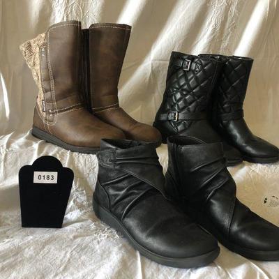 Lot of Three Ladies Boots Lot # 183