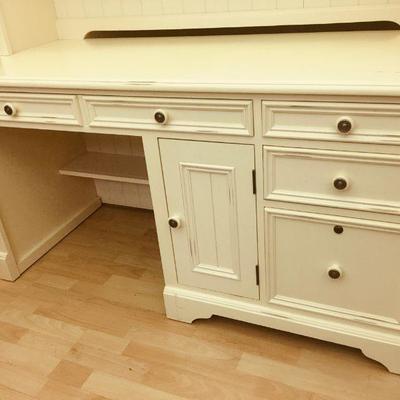 Lot 186B Office in a Hutch Cabinet w/ Built-in power strips 58"w x 80"H x 24"D