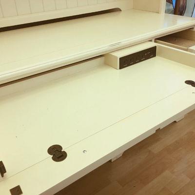 Lot 186B Office in a Hutch Cabinet w/ Built-in power strips 58"w x 80"H x 24"D