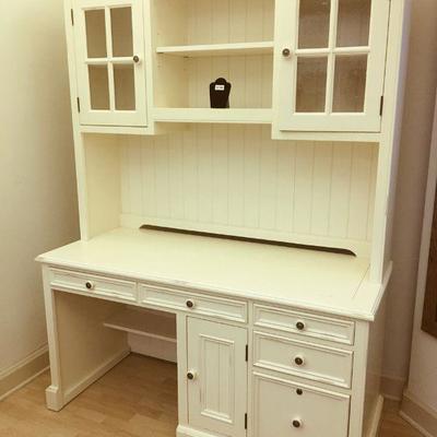 Lot 186B Office in a Hutch Cabinet w/ Built-in power strips 58"w x 80"H x 24"D