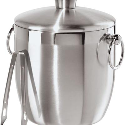 OGEE Stainless Ice Bucket, 2 pairs ice tongs and Cocktail Tools set