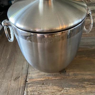OGEE Stainless Ice Bucket, 2 pairs ice tongs and Cocktail Tools set