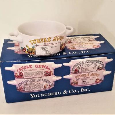 Lot #16  Set of Four Gumbo/Soup Bowls - new in box - retired