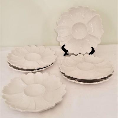 Lot #17  Set of 6 White Paste Ceramic Artichoke Plates