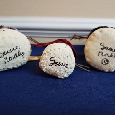 Lot 487: (3) Artist Signed Snowmen