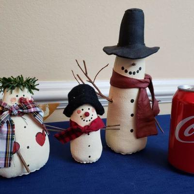 Lot 487: (3) Artist Signed Snowmen