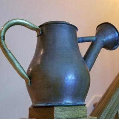 Lot 488: Vintage Copper and Brassd Watering Can