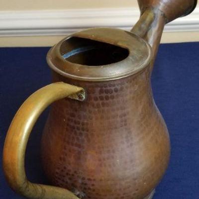 Lot 488: Vintage Copper and Brassd Watering Can
