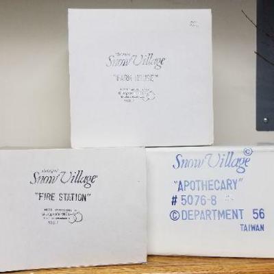 Lot 491:  Dept 56 Snow Village Buildings (3)