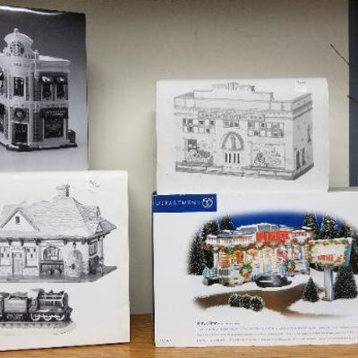 Lot 493: Dept 56 Snow Village Buildings (4)