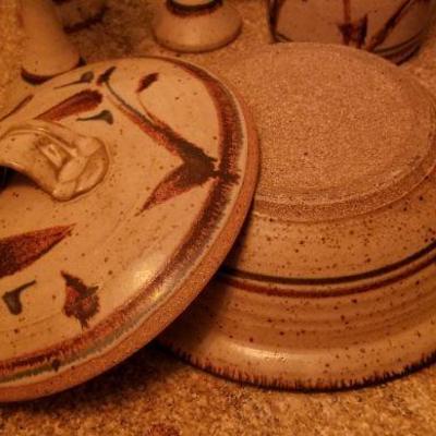 Lot 502: Signed Pottery Set
