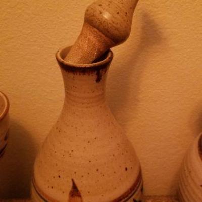 Lot 502: Signed Pottery Set