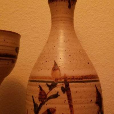 Lot 502: Signed Pottery Set