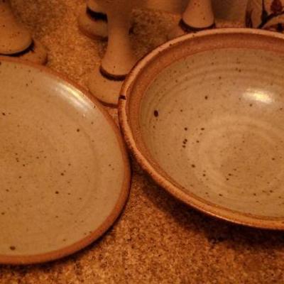 Lot 502: Signed Pottery Set