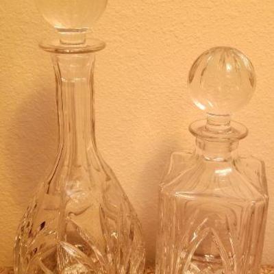 Lot 504: (2) Crystal Decanters 