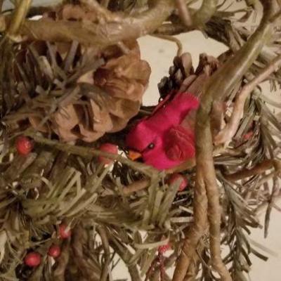 Lot 527: Christmas Tree with Red Berries 