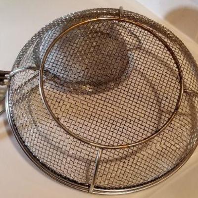Lot 531: Basket/sifter and Tongs