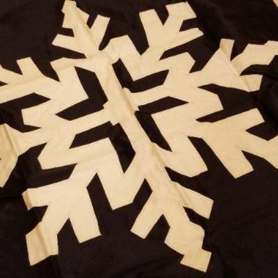 Lot 548: Vintage Black and White Snowflake flag