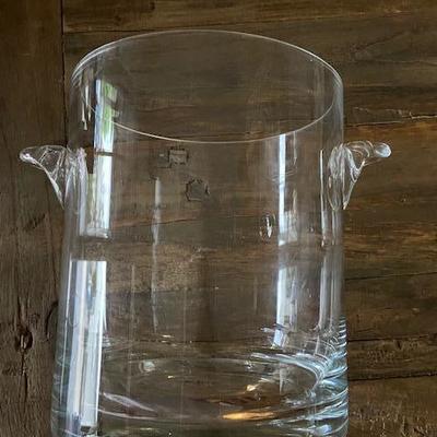 WILLIAMS SONOMA glass crystal ice bucket
