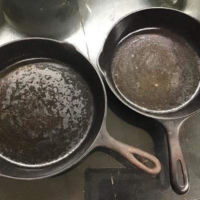 Pair of Cast Iron Skillets - 9in and 10in