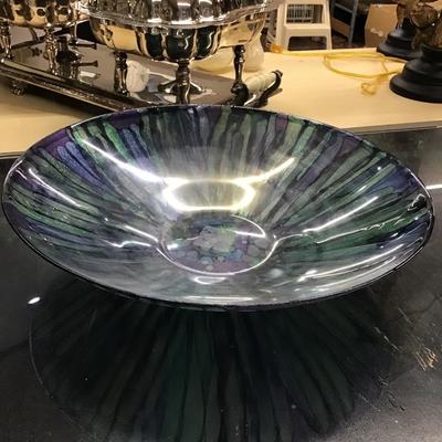 Large 16â€ decorative Glass Bowl