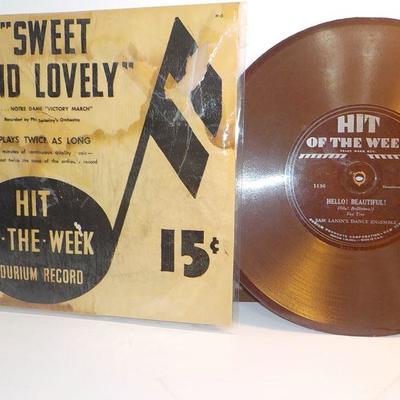 Durium records " Hit of the week" " Hello Beautiful".