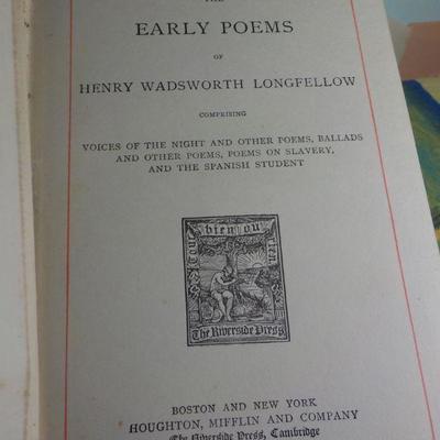 " Henry Longfellow 1891",  "Early Poems".