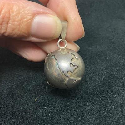 Sterling Silver Earth Bell Pendant