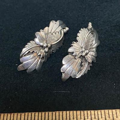 Sterling Silver Southwestern Earrings by Navajo Artist Julia Martinez JJM